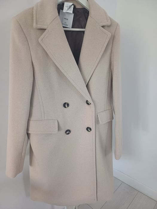 Palton MANGO bej lână M l