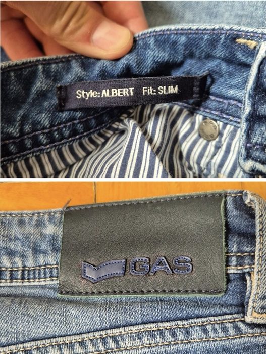 Blugi/shorts Gas, model Albert Slim, mărimea W34 (Fit W32)