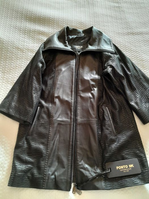 Кожаная женская куртка новая