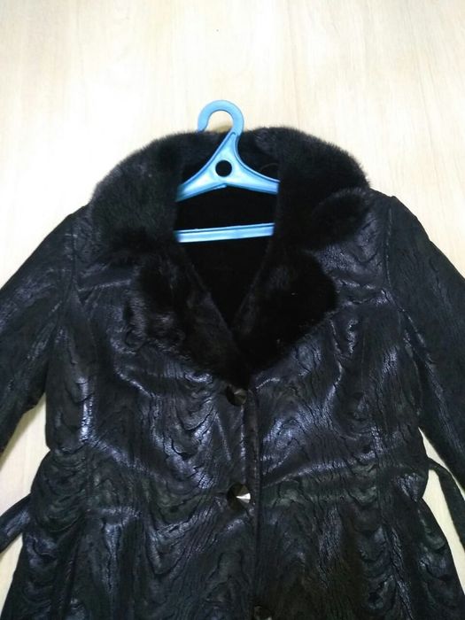 Дубленка натуралка с норкой