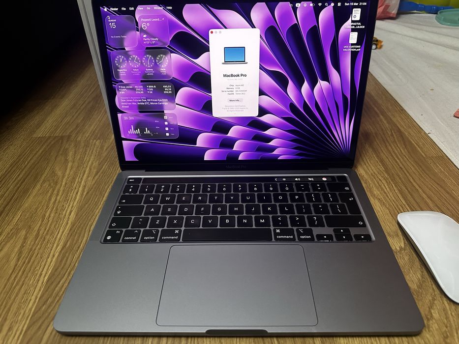 MacBook Pro 13” M2 512GB cu Mouse Apple 3 si tastatura