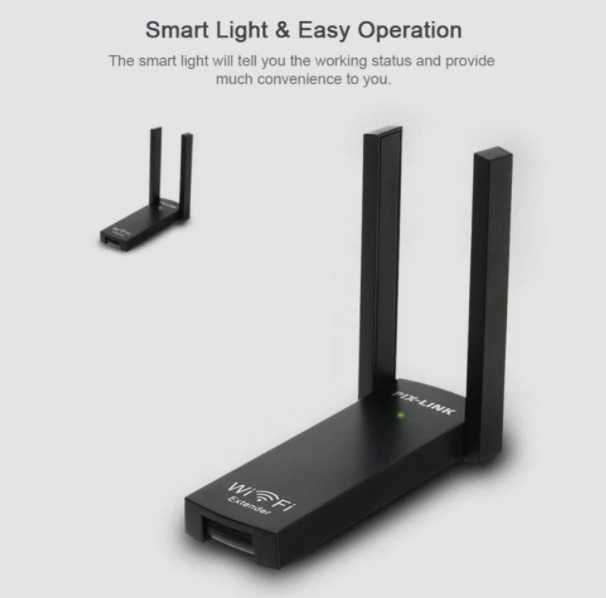 Портативен Повторител USB Безжичен Усилвател на Сигнала Wi-Fi Repeater Усилвател на безжичния сигнал с USB порт Увеличава Покритието на Wi-Fi Връзката