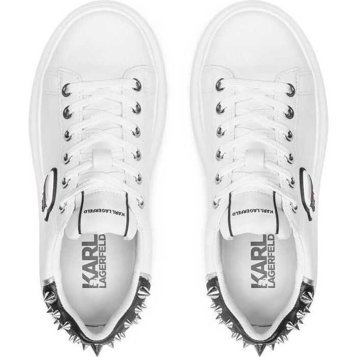 KARL LAGERFELD № 39 – Дамски кожени кецове с капси и лого нови с кутия