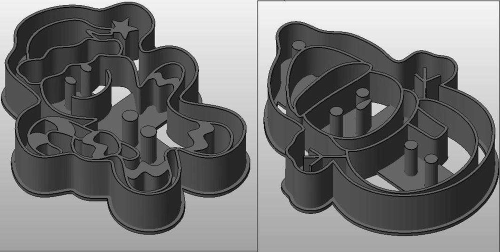 2 forme DECUPATOARE, taiat si modelat - printese, eroine,dragoni etc