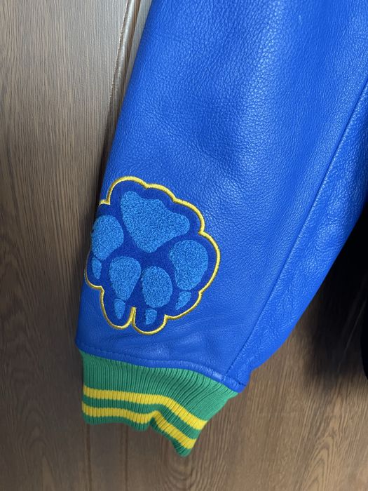L Яке Nike Brasil Бразилия Destroyer Varsity Leather Jacket Brazil NBA