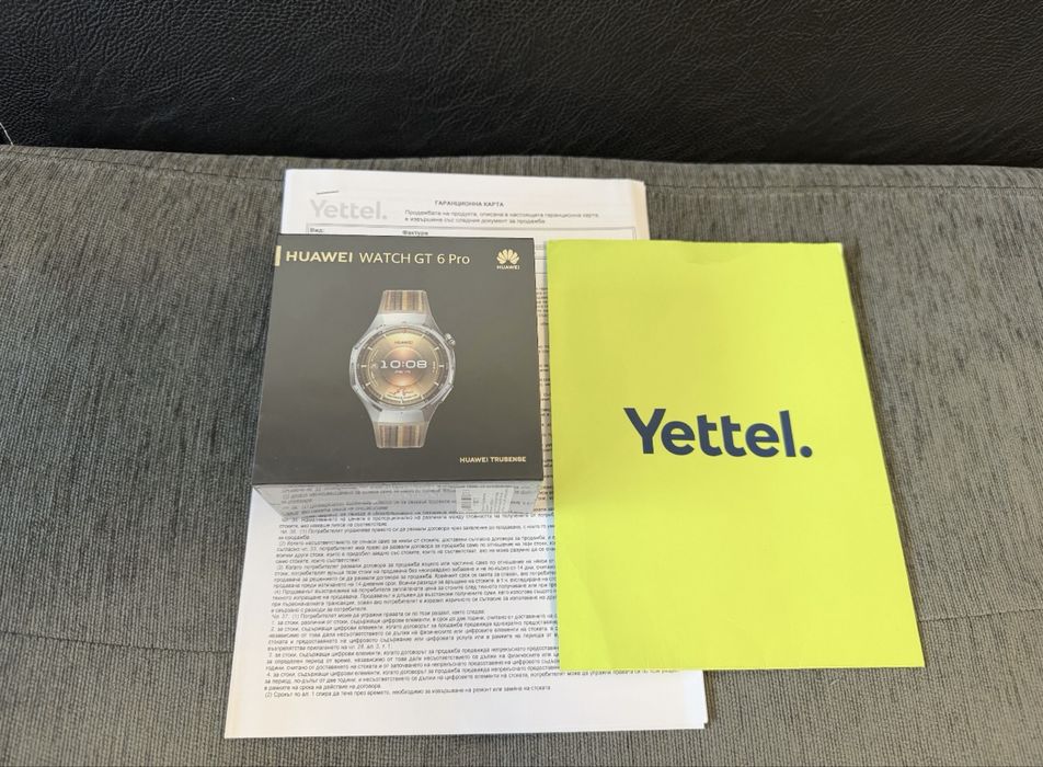 ЗАПЕЧАТАН 46mm Huawei watch GT 6 Pro Гаранция Yettel 2028г. Brown GT6