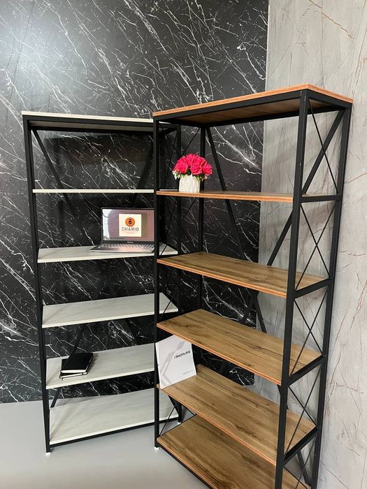 Loft uslubida kitob javon