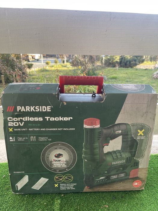 Capsator parkside 20v nou sigilat cu garantie pe baza bobului