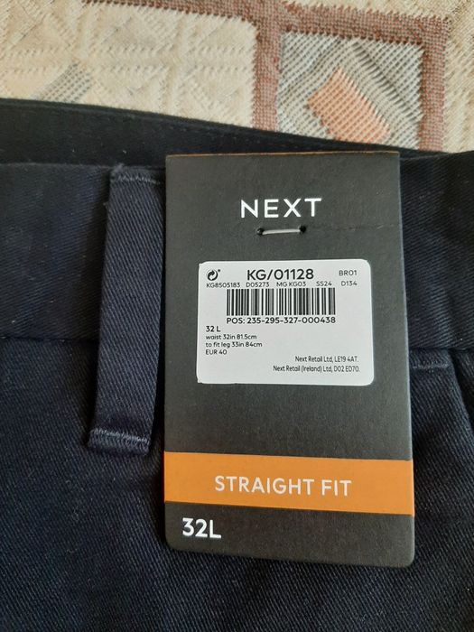 Новые брюки чинос Next, темно-синие