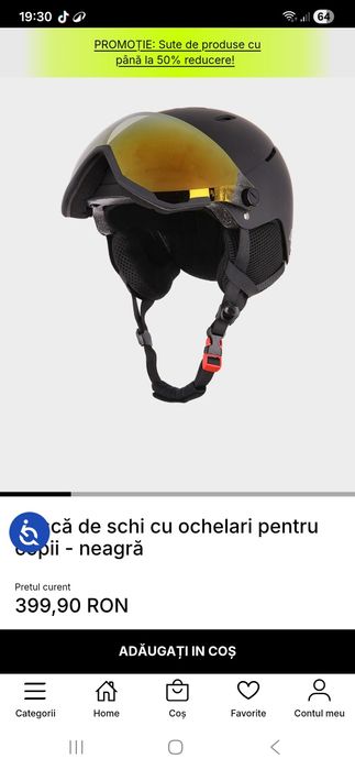 Casca 4F neagra cu viziera