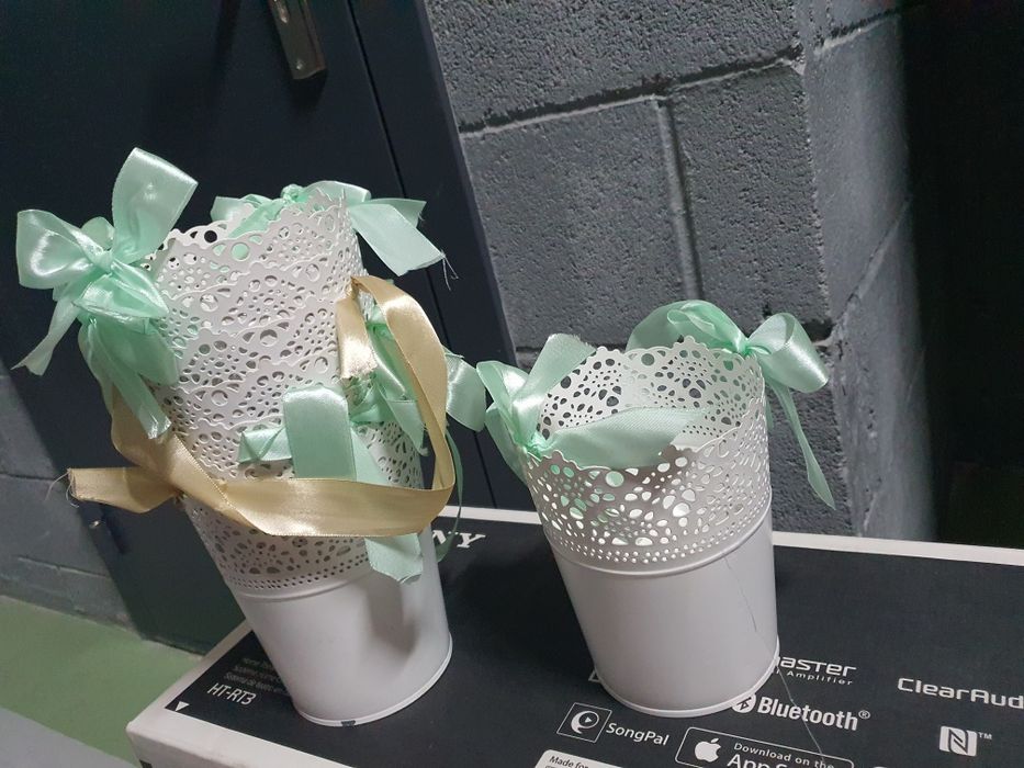 Ведёрки, перчатки для свадьбы