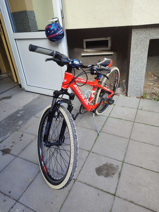 Колело Shockblaze red 24 и каска Polisport