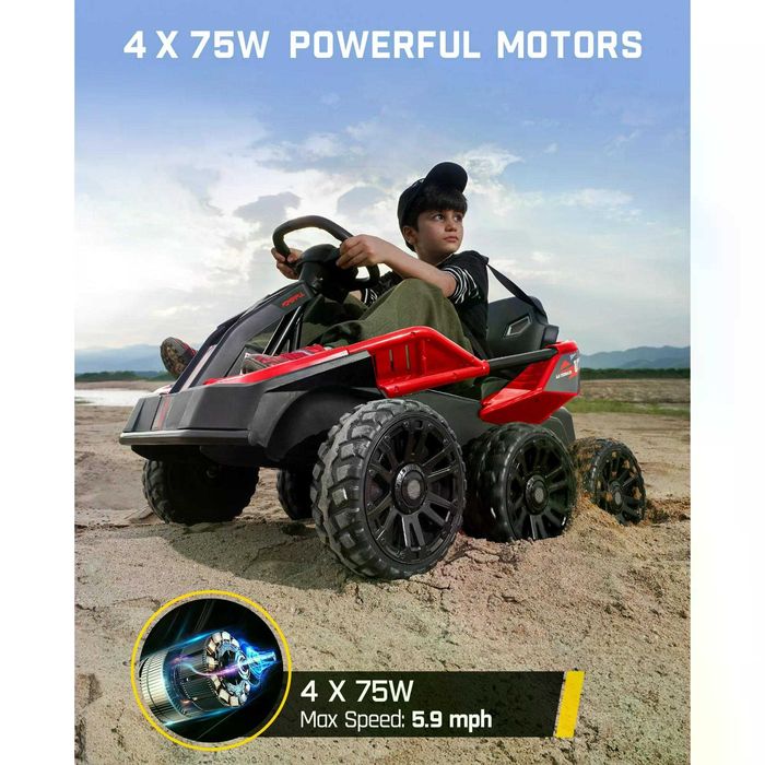 UTV electric pt 2 copii Kinderauto BJSX2319 6x6 300W 24V RED