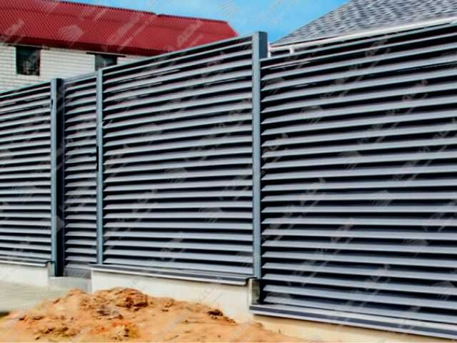 Забор жалюзи горизонтальный