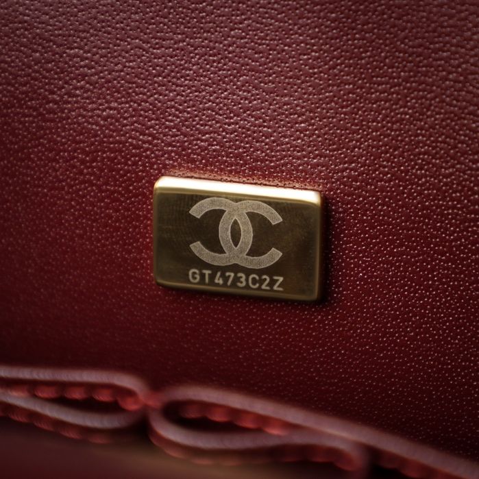 Geanta Chanel classic flap 25cm piele caviar, tip Premium