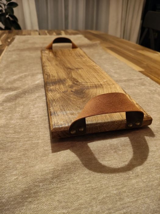 Platou servire handmade lemn de stejar