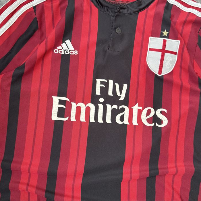 Tricou fotbal Vintage AC Milan 2014-15 Adidas ClimaCool Jersey Gennaro #85 Red Black marimea L