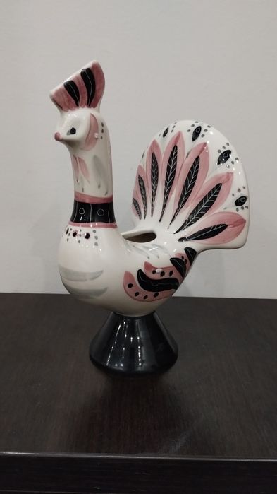 Керамична фигурка Петел – ръчно рисувана, фолклорен стил