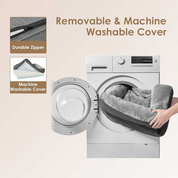 Ортопедично легло за големи кучета EHEYCIGA, 106,5x76x18,5 см, сив