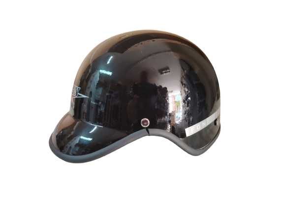 Каска за мотор Тип канче Черна Мат/Лак