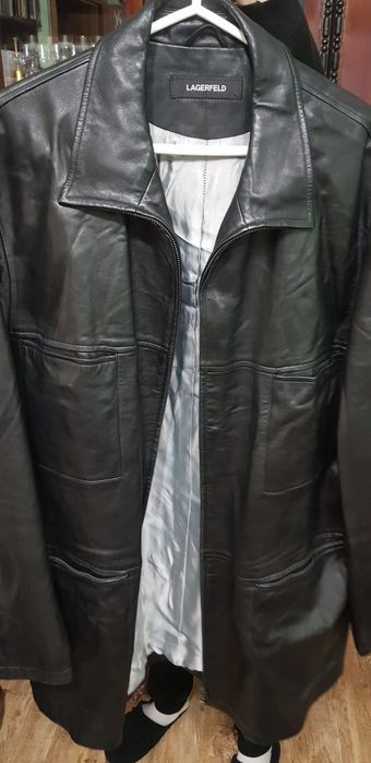 Geacă de piele Karl Lagerfeld