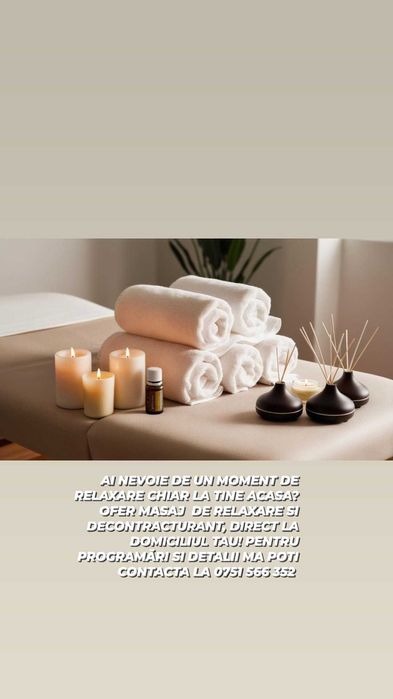 Masaj  de relaxare si decontracturant la domiciliul tau