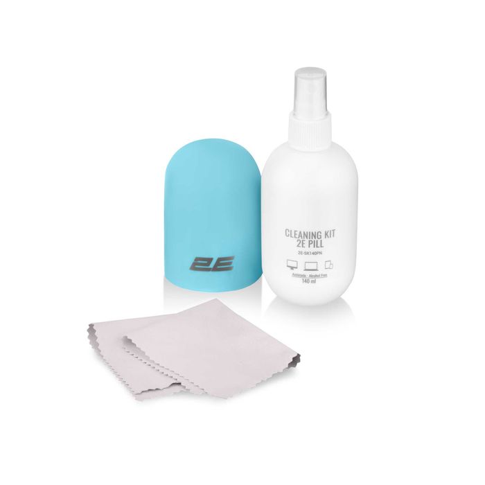 } Чистящий набор 2E PILL (liquid-140ml whipe-20cm)white-blue2E-SK140BL