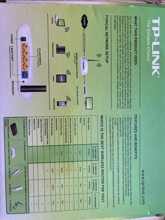Безжичен рутер TP Link