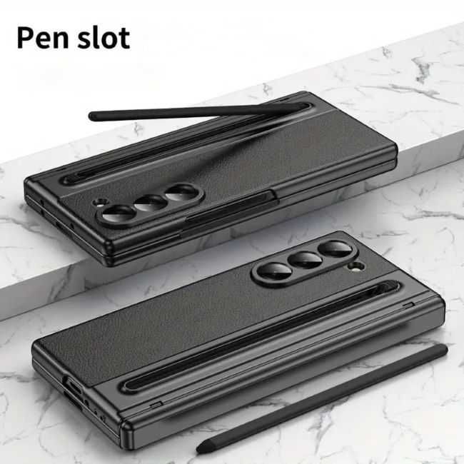 Husa Piele cu Pen  Samsung Z Fold 4/5/6/7 protectie ecran inclusa