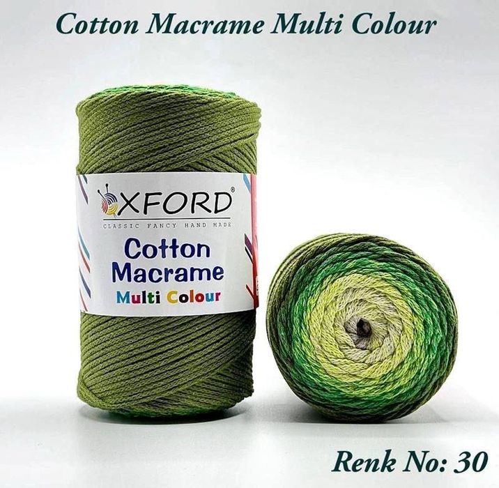 Oxford cotton macrame