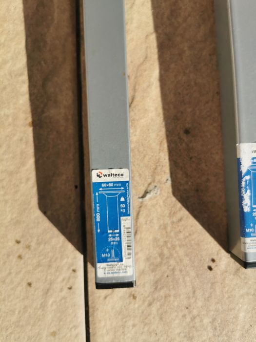 Set de patru picioare metalice, pătrate masă, 80cm H