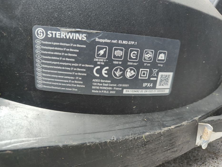 Vand masina tuns iarba electrica Sterwins 1600 W lama 37cm