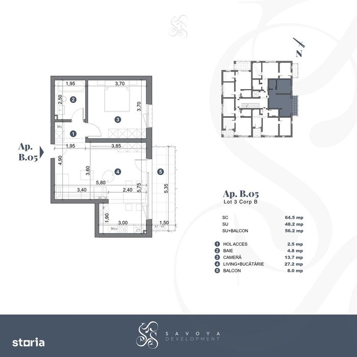 Apartament 2 camere cu balcon. Pret Negociabil — fotografia 3