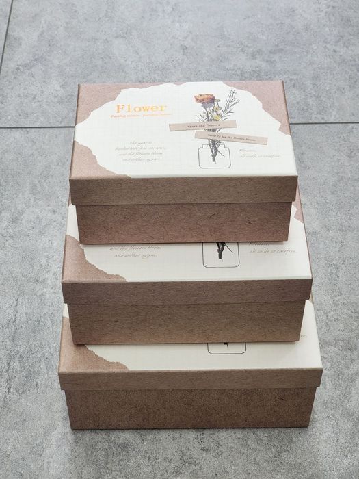 Подарочные коробки из крафта с узором “Wish You”