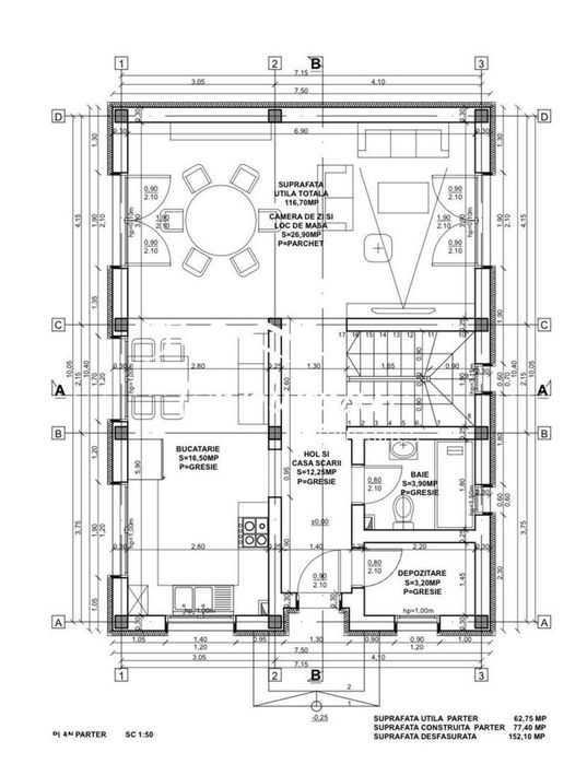 Duplex cu 4 camere, 120mp utili, 300mp teren, Sura Mica