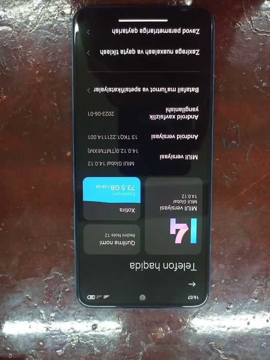 Redmi note 12 kafolati bn