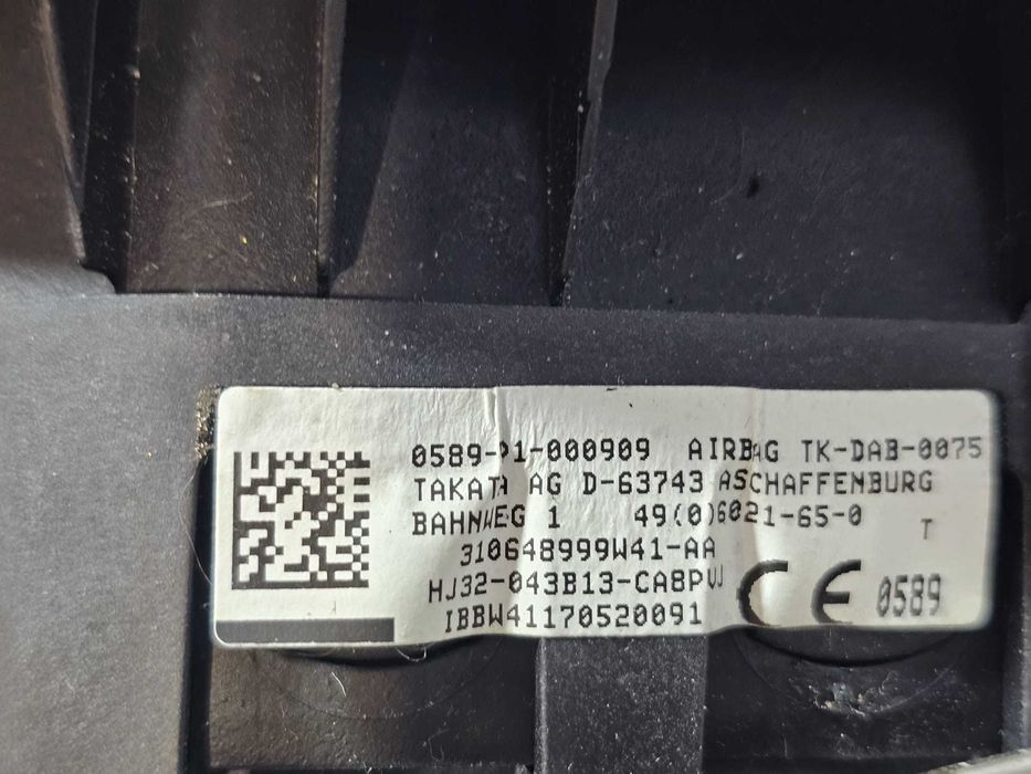 Airbag volan șofer LR Range Rover Evoque L538 2011-2019 2017 2.0 eD4 110kW Cod OEM: HJ32-043B13-CA (5E3)