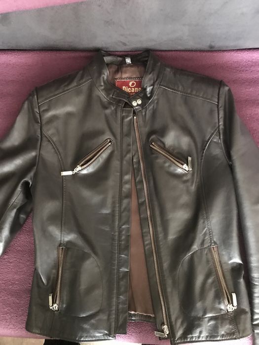 Кожено яке кафяво