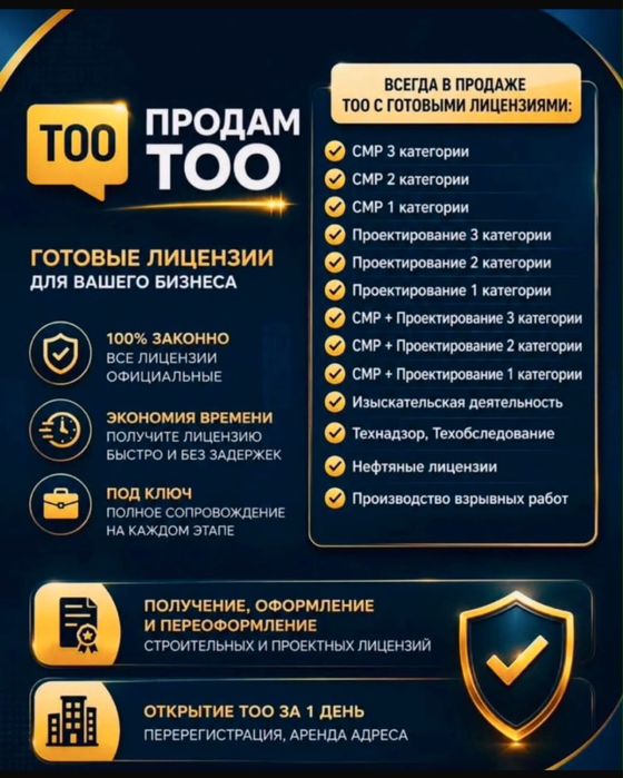 Продаётся ТОО Dominion resources с лицензией по металлу
