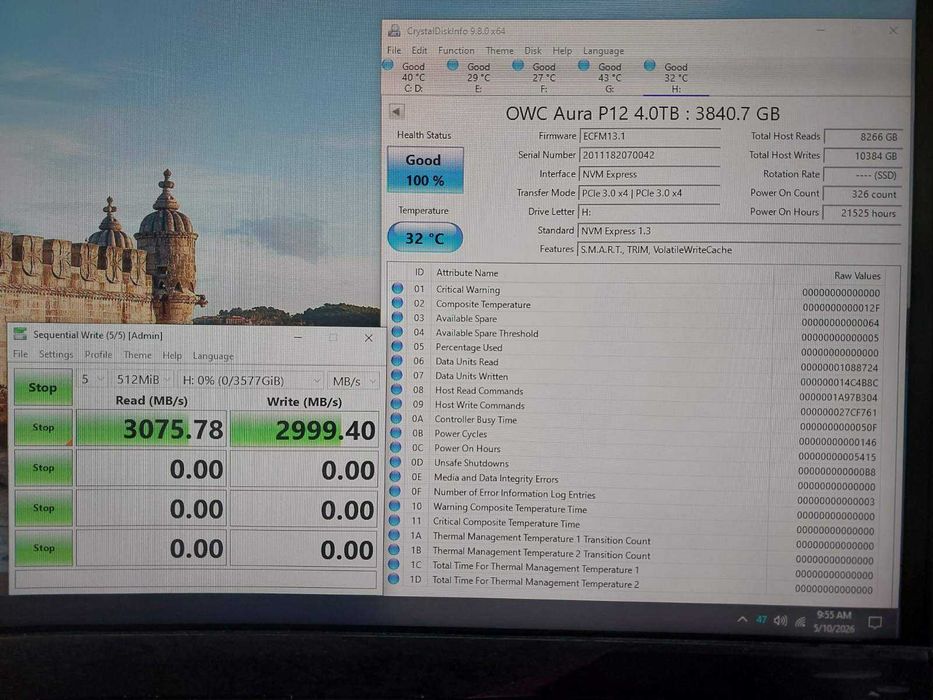 4TB M.2 NVMe OWC Aura P12 , PCIe 3.0