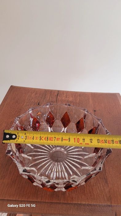 Декоративна кристална купа,бонбониера