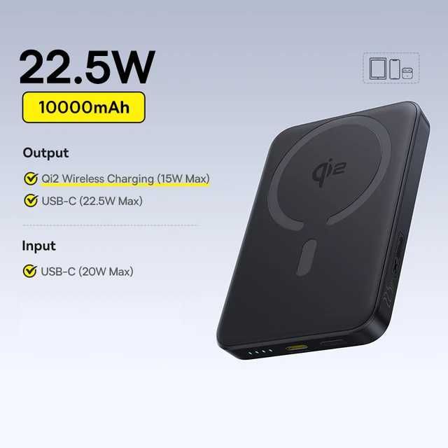 Baseus Magsafe PowerBank Qi2 22.5W 10000mAh. Есть доставка