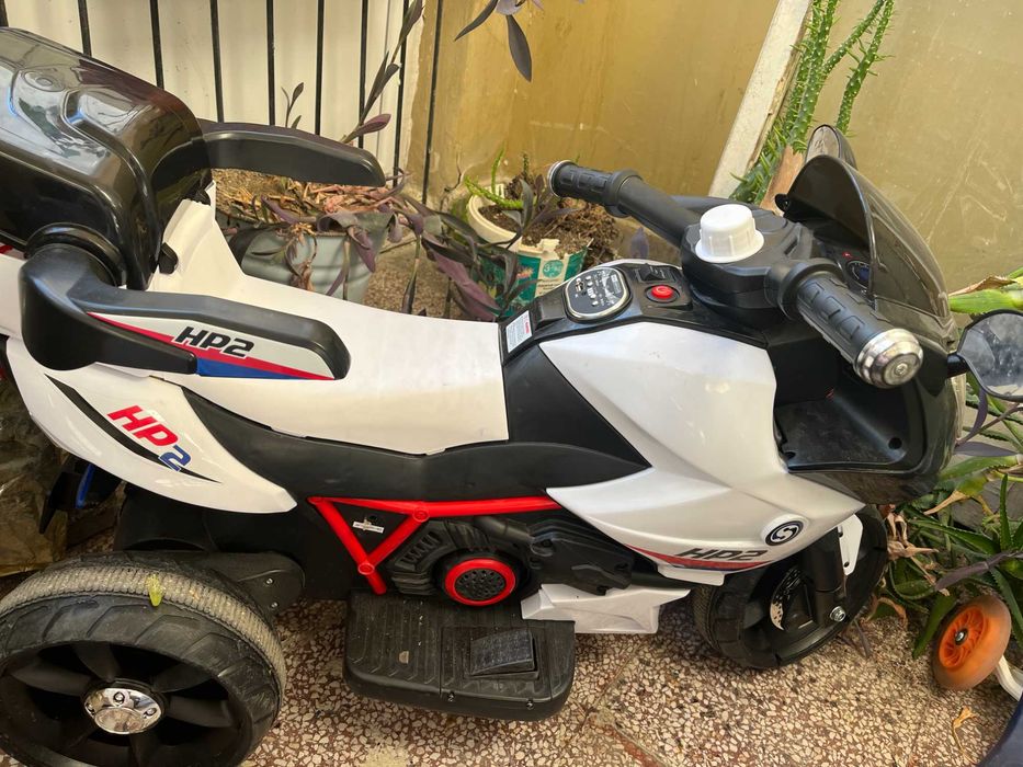 Детски електрически мотоциклет Mappy, Бял