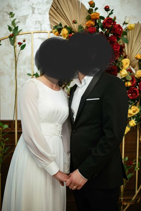 Rochie de mireasa vaporoasa voal gratuit inclus corset la spate