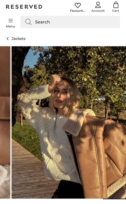 Кожено яке Reserved с дебела подплата ХС