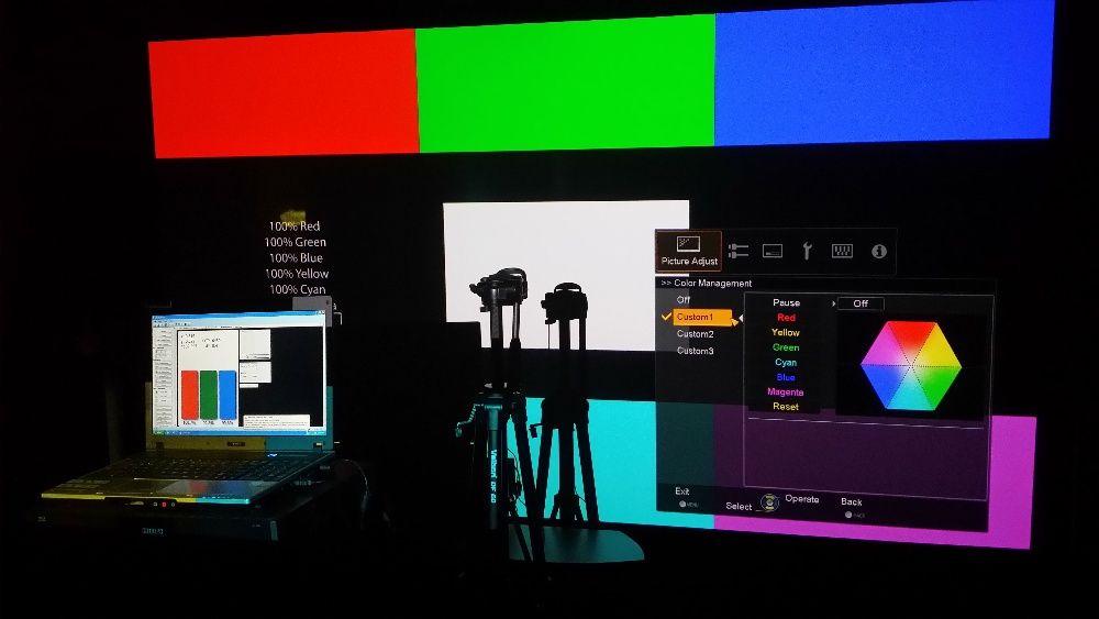 Calibrare imagine videoproiectoare Epson, Sony, JVC, XGIMI, Hisense, Valerion