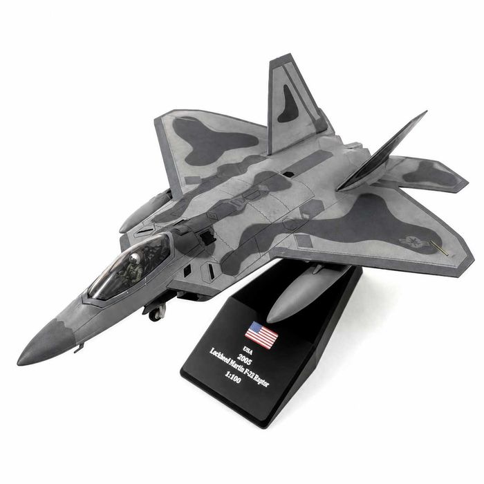 Macheta avion metalica Lockheed Martin F-22 Raptor 19cm