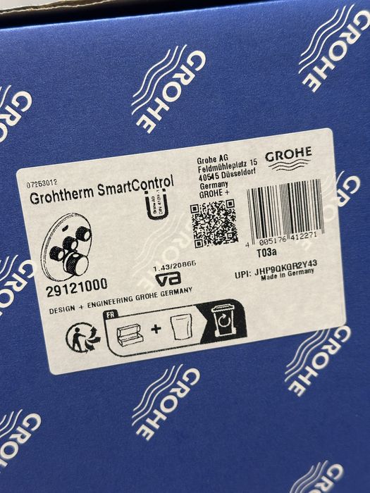 Вграден термостатичен смесител за душ от Grohe Smartcontrol