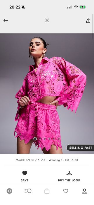 Set de vara din dantela cu paiete River Island nou cu eticheta