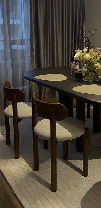 Kave Home 4 броя трапезни столове дърво